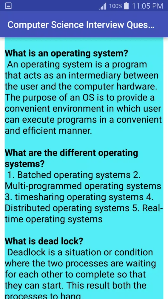 Computer Interview Questions Ekran Görüntüleri