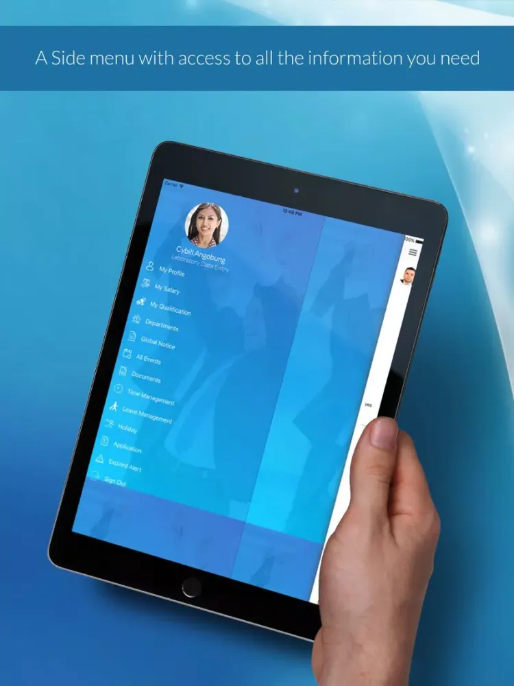 Capturas de tela do People Book HR iPad 