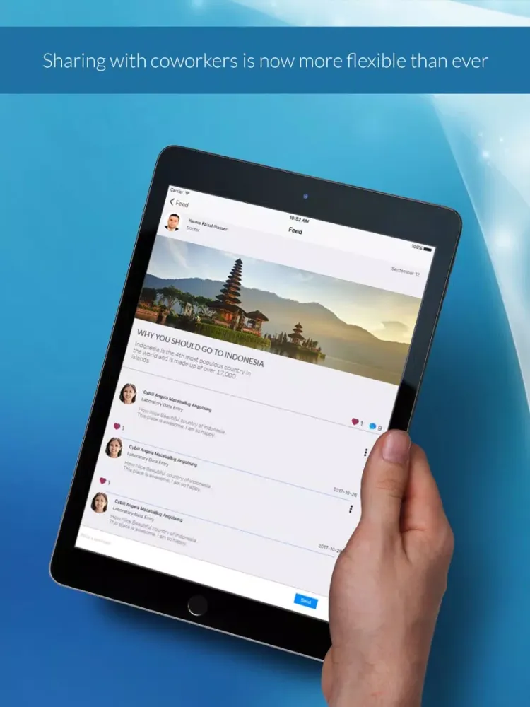 Capturas de tela do People Book HR iPad 