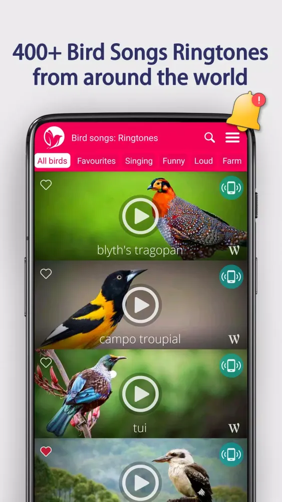 Bird Songs: Ringtones Screenshots