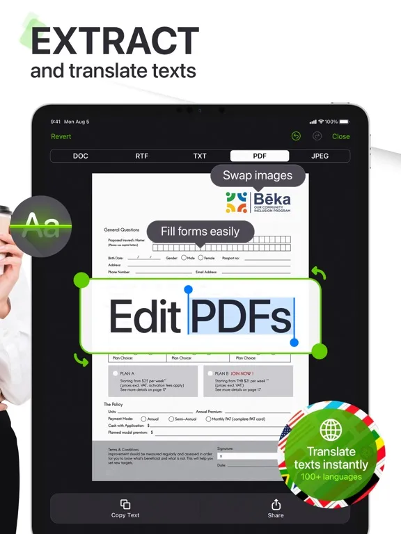 My Scanner: Scan to PDF & Edit iPad  स्क्रीनशॉट