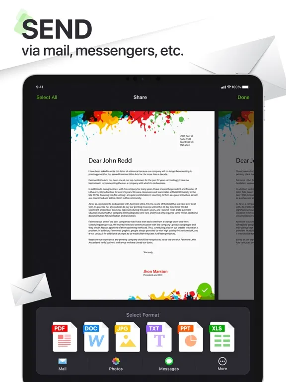 My Scanner: Scan to PDF & Edit iPad  स्क्रीनशॉट
