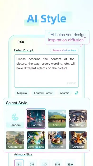 DreamArt-AI Imagine Designs स्क्रीनशॉट