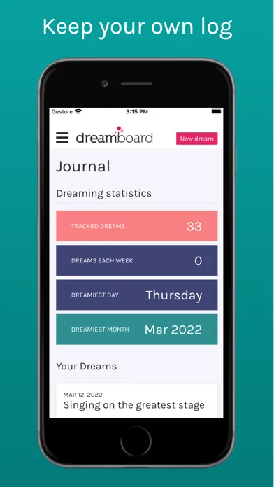Tangkapan layar Dreamboard App
