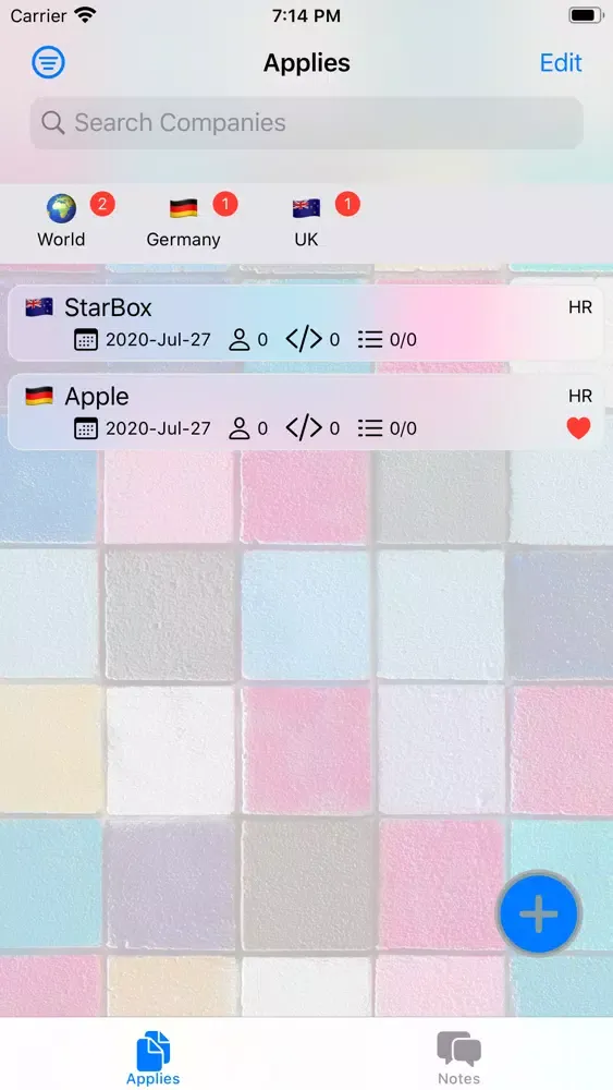 JobsTracker Screenshots