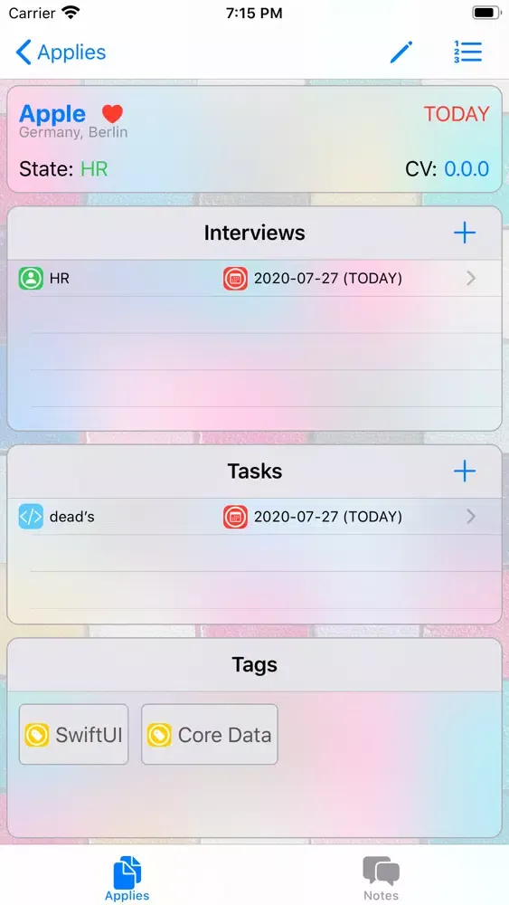 JobsTracker Screenshots