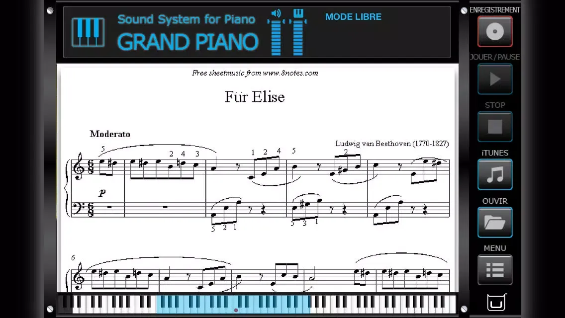 Zrzuty ekranu Dream Cheeky Sound System for Piano - Français