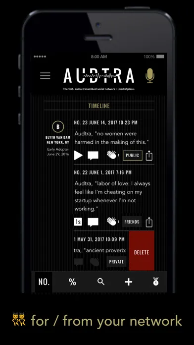 Audtra—audio social network Screenshots