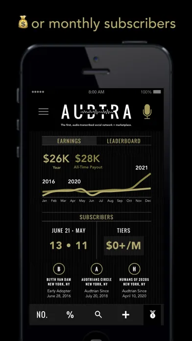 Audtra—audio social network Screenshots