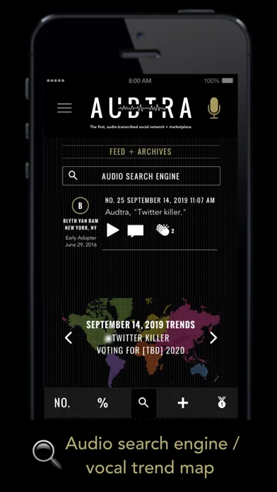 Audtra—audio social network Screenshots