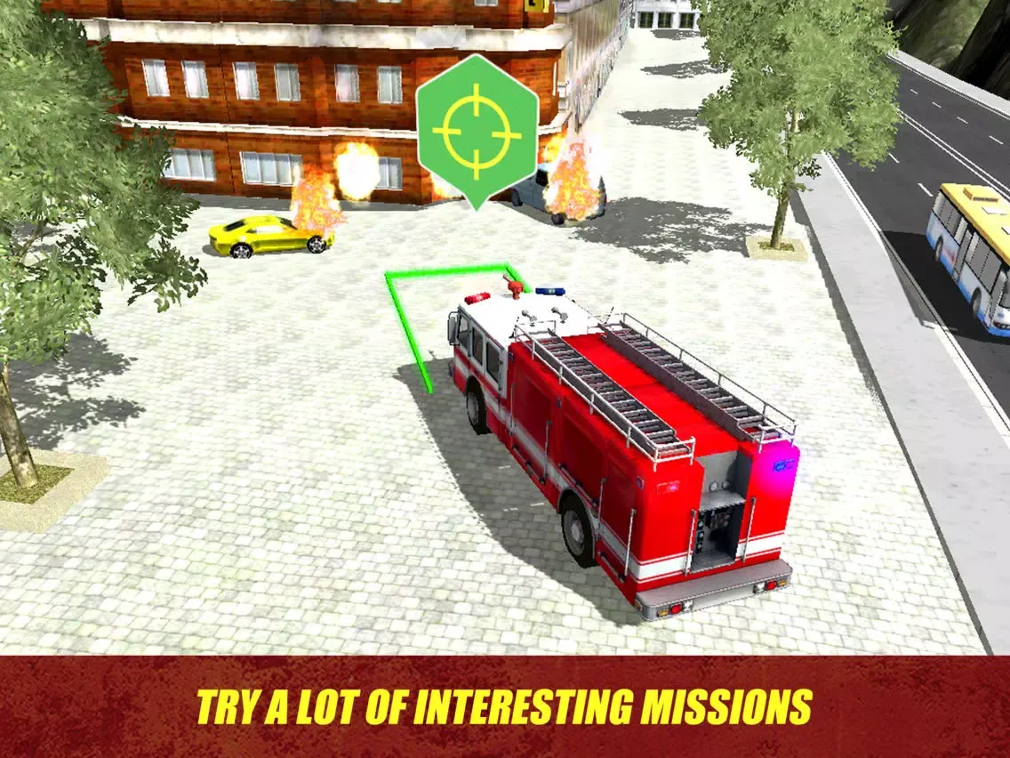 911 Rescue Fire Truck Simulator 3D iPad 應用截圖