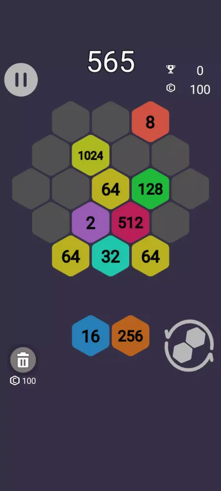 Capturas de tela do Hexa puzzle make 2048