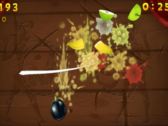 1 Finger Fruit Cut game iPad  Screenshots