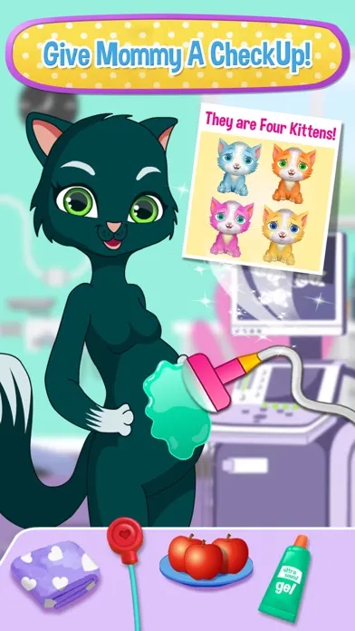 Tangkapan skrin My Newborn Kitty Mommy Cat Pregnancy - Kids Games