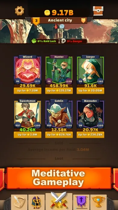 Capturas de tela do Idle Raids of the Dice Heroes