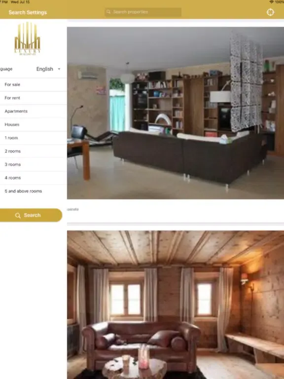 Tangkapan skrin Luxury Real Estate iPad 