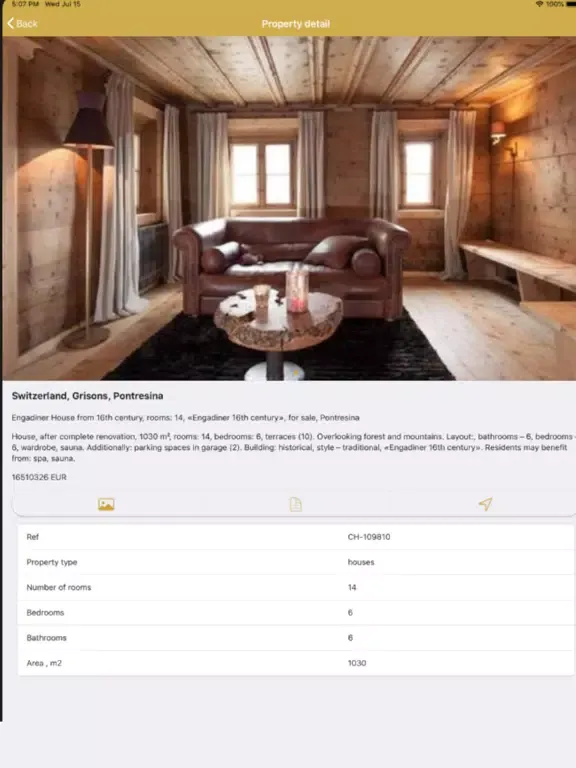Tangkapan skrin Luxury Real Estate iPad 