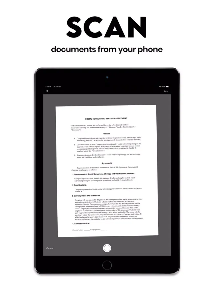 Scan App: PDF Document Scanner iPad 应用截图