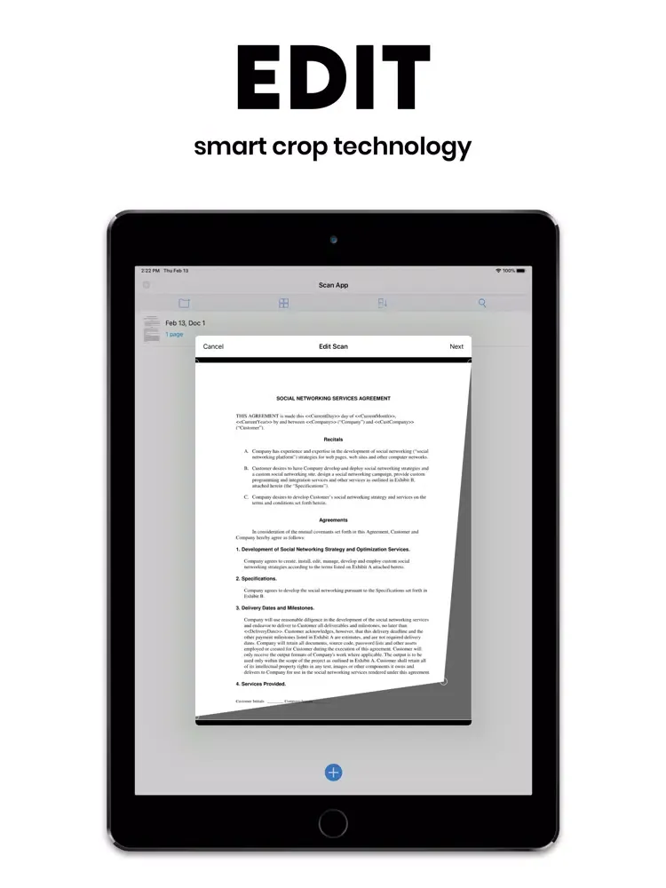 Scan App: PDF Document Scanner iPad 应用截图