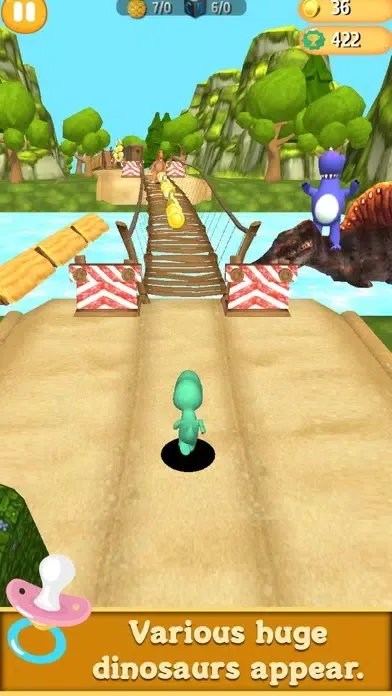 Dino run Dinosaur runner game سکرین شاٹس