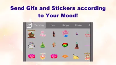 Capturas de tela do Fonts Stickers Gifs Keyboard