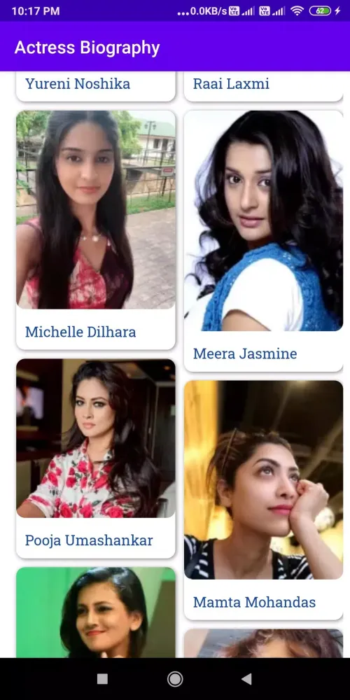Actress Biography Screenshots