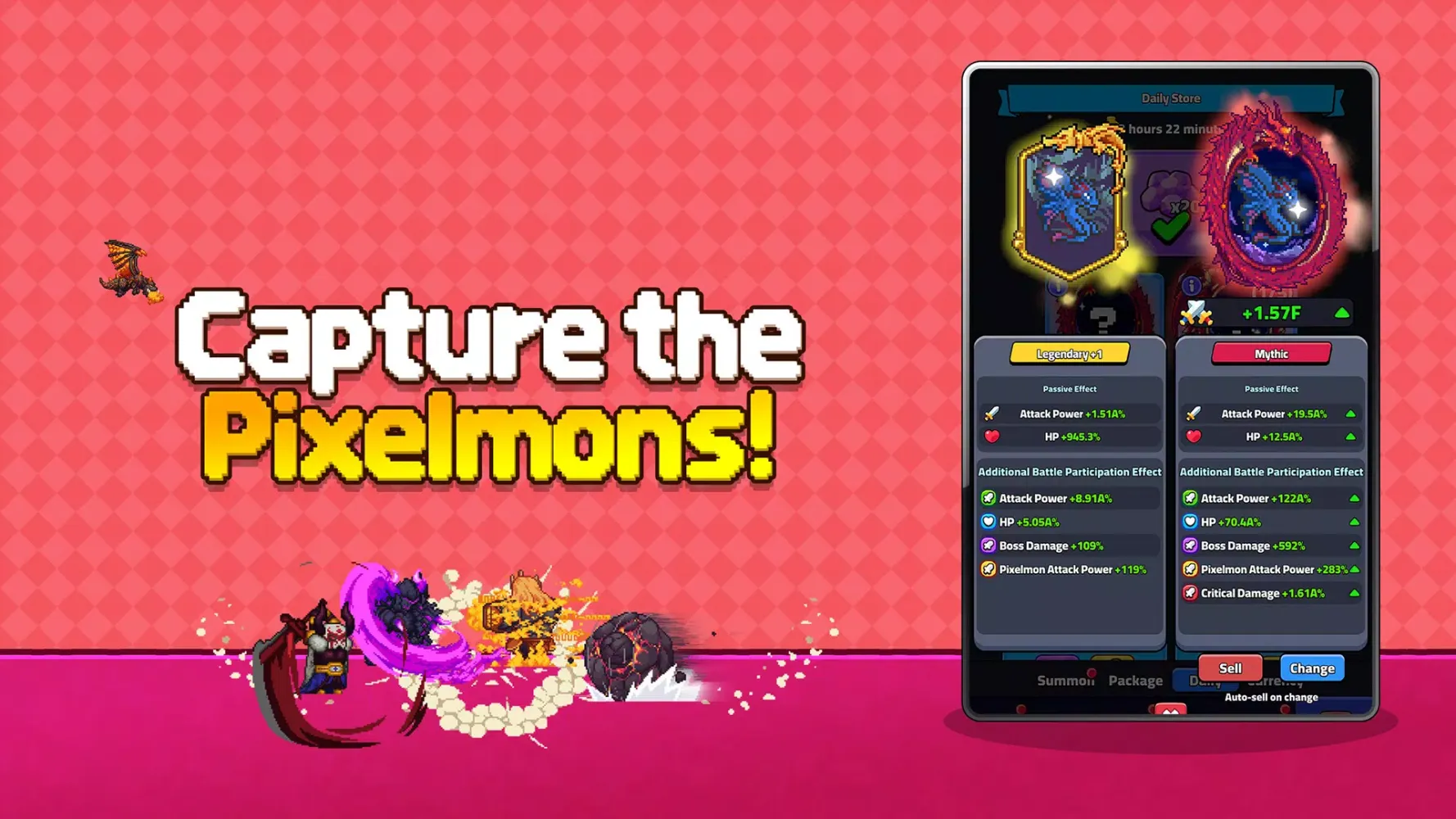 Ảnh chụp màn hình của Pixelmon Idle