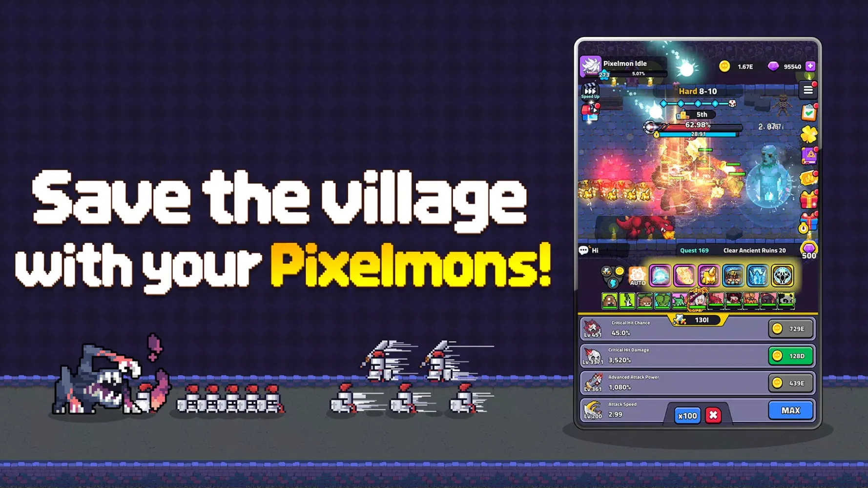 Ảnh chụp màn hình của Pixelmon Idle