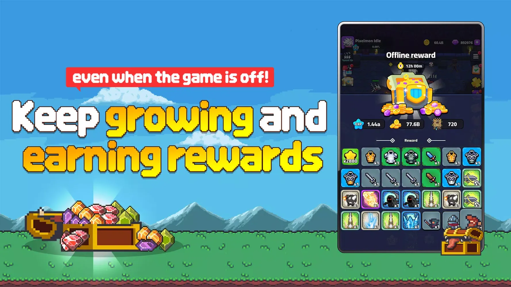 Ảnh chụp màn hình của Pixelmon Idle