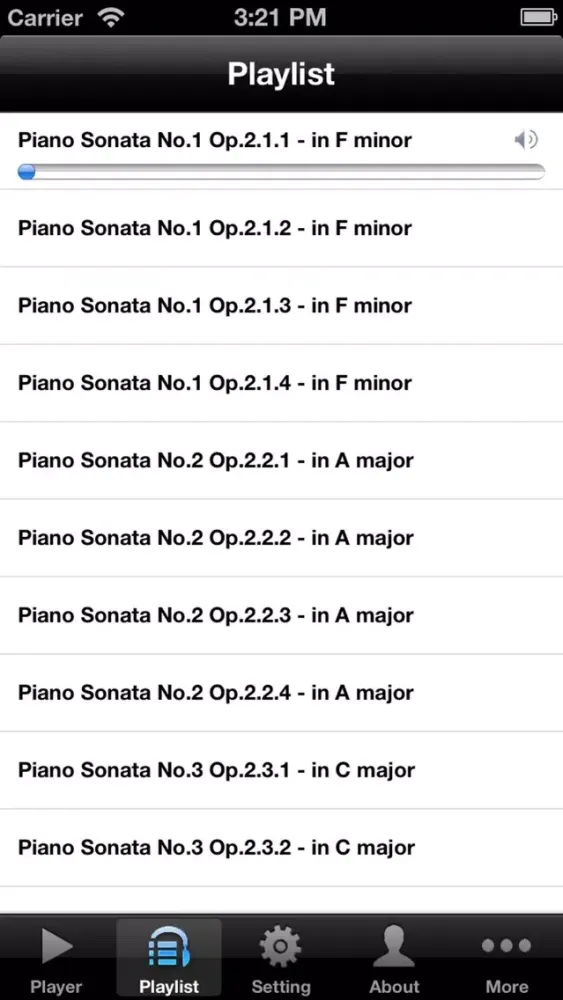 Ảnh chụp màn hình của Beethoven Piano Sonata