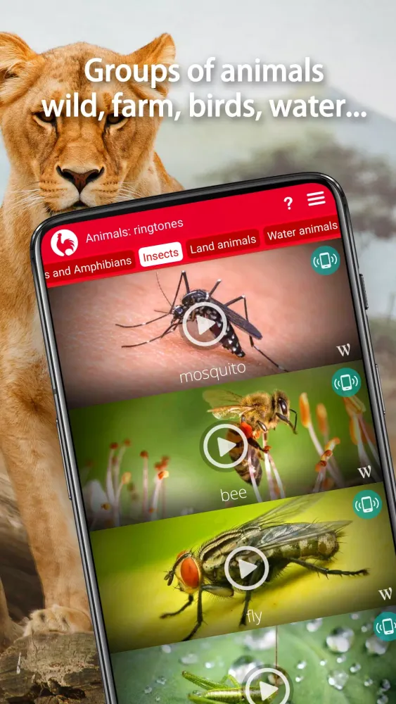 Capturas de tela do Animal Ringtones