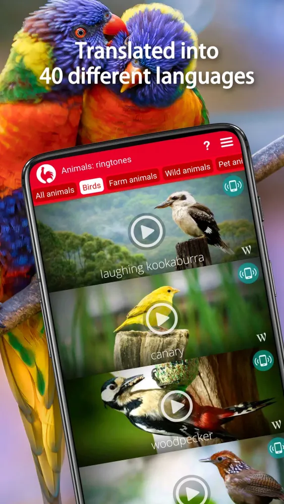Capturas de tela do Animal Ringtones