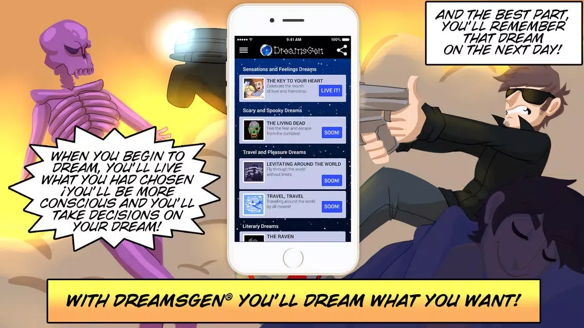 Capturas de tela do DreamsGen - Dreams Generator
