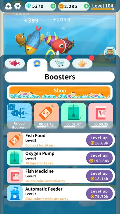 Capturas de tela do Aquarium King:Fish Tycoon