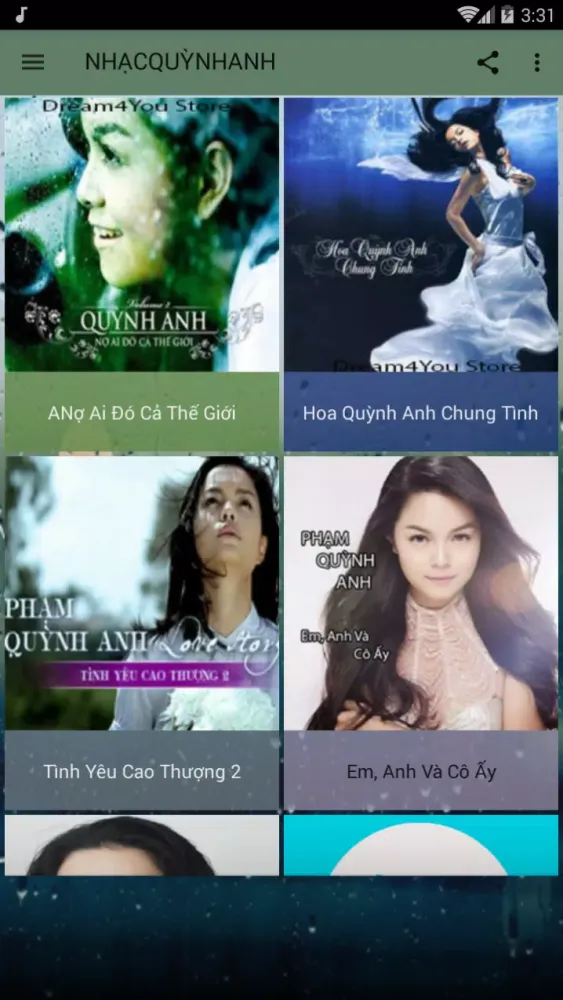 Tangkapan layar Phạm Quỳnh Anh Offline Music