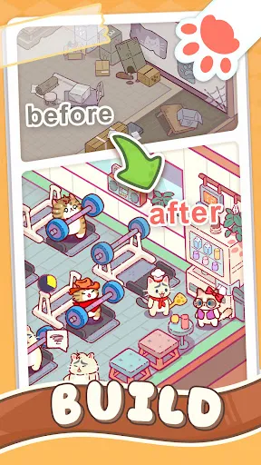 Screenshot di Kitty Gym - Idle Cat Games