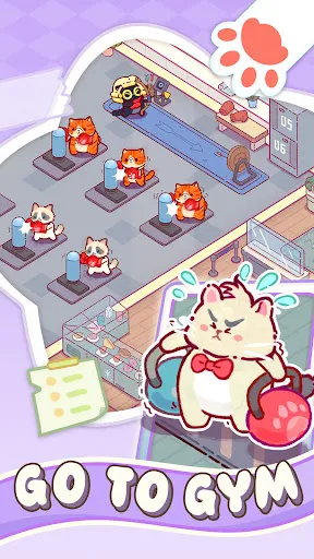 Screenshot di Kitty Gym - Idle Cat Games