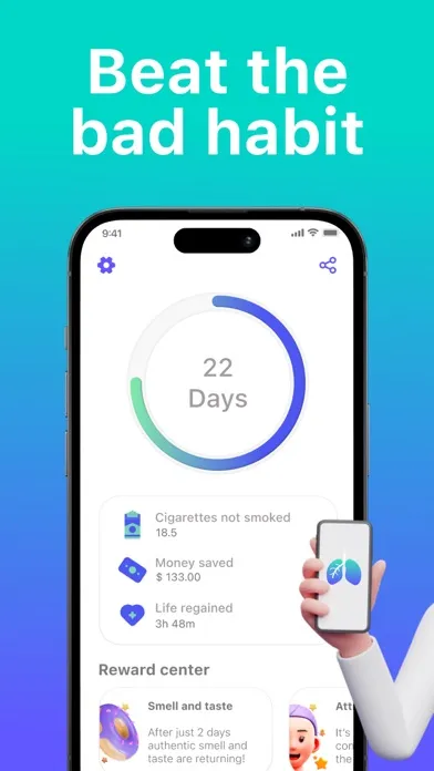 Smoke Free App: Quit Smoking Screenshots