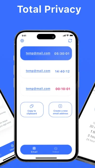 Скриншоты Temp Mail: Temporary Email Pro