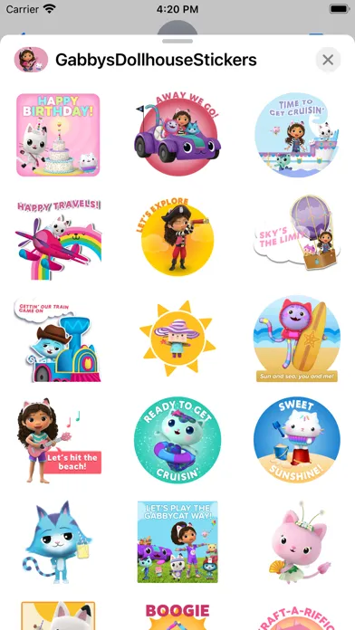 Gabby's Dollhouse Stickers Ekran Görüntüleri