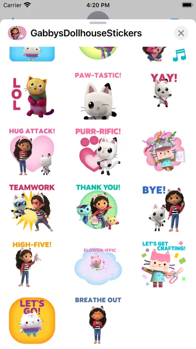 Gabby's Dollhouse Stickers Ekran Görüntüleri