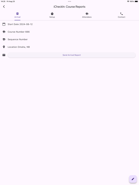 Capturas de pantalla de Learning Tree iCheckIn iPad 