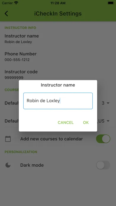 Screenshot di Learning Tree iCheckIn