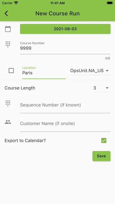 Screenshot di Learning Tree iCheckIn