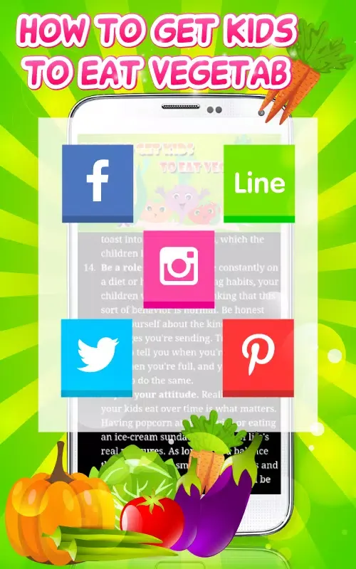 Capturas de tela do how to get kids to eat vegetab