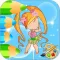 Dress Beauty Cartoon Coloring Version