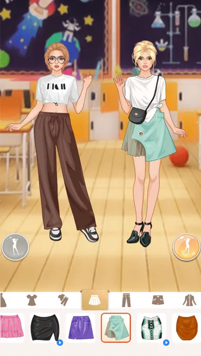 Capturas de tela do Fashion College BFF Dress Up