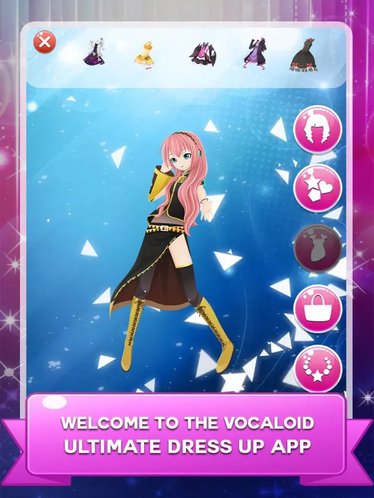 Скриншоты Dress-up " DIVA Vocaloid " The Hatsune miku and rika and Rin salon and make up anime games iPad 