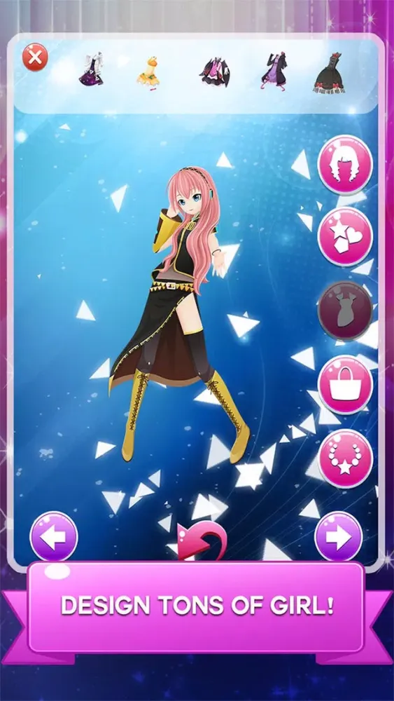 Скриншоты Dress-up " DIVA Vocaloid " The Hatsune miku and rika and Rin salon and make up anime games