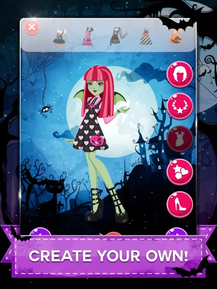 Tangkapan skrin " Descendants of Monster Girl " Dress-up - Ever after Halloween hight party salon game iPad 